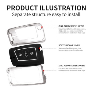 Nuevo DISEÑO DE TPU para llave de control remoto de coche, funda para VW Volkswagen Golf 7 MK7 Tiguan MK2 para Seat Ateca Leon <span class=keywords><strong>FR</strong></span> 2 <span class=keywords><strong>Ibiza</strong></span>, accesorio para automóvil - Product Image 5