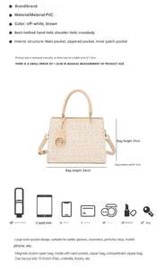 <span class=keywords><strong>2025</strong></span>高端奢华女式单肩手持聚氯乙烯手提袋1-1.9L防水枕形通勤斜跨拉链 - Product Image 6