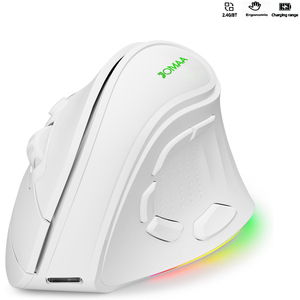 Souris sans fil verticale ergonomique à double mode 2,4 G, 4000 CPI, 9 boutons, rétroéclairage RVB, rechargeable, silencieuse, pour ordinateur de bureau - Product Image 6