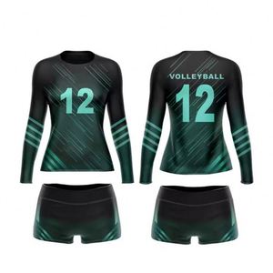 เสื้อวอลเลย์บอลสีเหลืองแบบซับลิเมชั่นเต็มตัว ดีไซน์ใหม่ ขายดี ชุดกีฬาสำหรับผู้หญิง คุณภาพสูง - Product Image 5