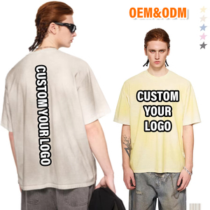<span class=keywords><strong>Camiseta</strong></span> de Hombre Estilo Urbano con Puntos Pintados a Mano, Logotipo Personalizado de Alta Calidad, Impresión DTG, 100% Algodón, Corte Holgado - Product Image 2