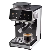 Cafetera Espresso 2 en 1 con Pantalla Táctil IMD, Bomba Italiana ULKA de 20 Bares, 51 mm, Digital, de Acero Inoxidable, con Molinillo Integrado