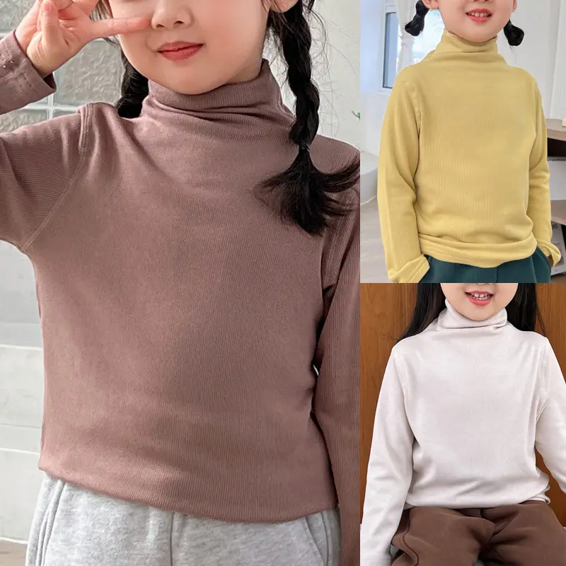 Baby Half High Neck Long Sleeve Autumn Clothes For Boys And Girls Autumn And Winter Bottoms