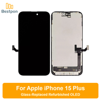 Repuesto de Pantalla OLED para iPhone 15 Plus, Reemplazo de Cristal, Reacondicionado, Panel y Circuito Integrado Originales, Grado A