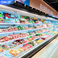 Vitrine Réfrigérée Commerciale Bojin à Température Unique pour Légumes, Refroidissement par Ventilation, Contrôle Numérique, Dégivrage Automatique, Rideau d'Air Ouvert 4