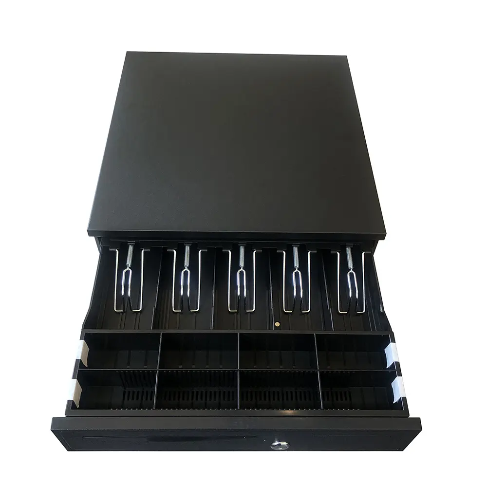 RJ11 5 bill 8 coin Metal P o s Drawer Safe Security Coin Storage Register With Drawer Cash Drawer Money Box
