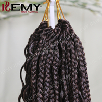 KEMY HAIR Tresses Synthétiques River Locs Couleurs Personnalisables pour Extensions de Cheveux au Crochet Marron Tissage Bouclé pour Femmes