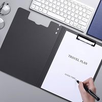 Porte-documents pliables A4 avec logo personnalisé, avec un clip, organiseur de documents, porte-documents pour entreprise, bureau, école, restaurant