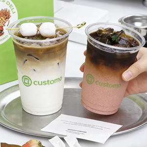 Gobelets en plastique PP pour l'extérieur, 24/32 oz, avec film d'étanchéité pour couvercle, logo personnalisé, diamètre 90 mm, pour café, lait, thé - Product Image 2