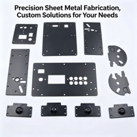 Fabrication sur mesure de tôles métalliques de précision, pièces estampées avec revêtement en poudre noire, ensemble de plaques de montage en aluminium