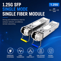 OEM ODM 1.25G BiDi WDM SFP Modülü LC Konnektörü 1310nm/1550nm Tek Fiber SC Gigabit Fiber Optik Alıcı-Verici