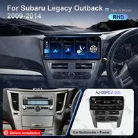 Navigateur GPS sans fil Apple CarPlay Android Auto pour SUBARU 2009-2014 LEGACY/ OUTBACK Lecteur DVD de voiture avec écran tactile IPS