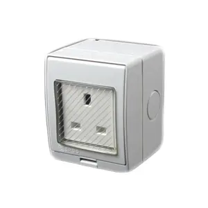 IP55 Electrical Sockets And Switches Waterproof 1 Gang 13A Switch Socket Box Cover Wall Outlet Covers Ready Stock
