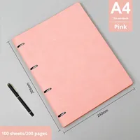Carnet à anneaux personnalisé Y823 A4 B5 A6 avec logo, organiseur professionnel imprimé en cuir PU rigide A5 à feuilles mobiles
