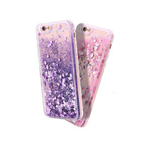 Étuis de téléphone portable en TPU de style Ins, anti-chocs, anti-chute, avec paillettes liquides et sable mouvant, pour 16, y compris la poignée de téléphone