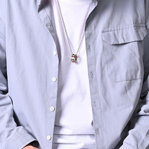 Unisex Double <b>Ring</b> Rainbow Flag <b>Necklace</b> Stainless Steel Pendant Gift Jewelry - Product Image 4