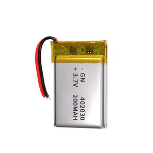 Atacado 402030 lipo bateria recarregável 3.7v li-bateria de polímero de 200mah 402030 bateria de polímero de lítio