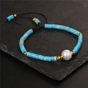 Nouveau Bracelet de perles de pierre naturelle perle d'eau douce Bracelets réglables mode Yoga <span class=keywords><strong>Balance</strong></span> Energy Wrap Bracelet pour les femmes - Product Image 2