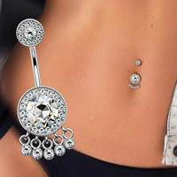 Toposh 316l chirurgisch edelstahl trendig sex kristall bauchnabel banane stilvoll bauchnabel ring piercing