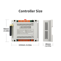 Interrupteur LED sans fil 4 canaux AC 100-440V, relais 10A, étanche, code d'apprentissage, portée 300m, 4 boutons, en plastique