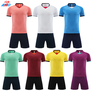 Hoge Kwaliteit Polyester Voetbal Kit Custom Voetbal Jersey Naam Afdrukken Top Stijl-Geen Logo Blanco Teamnaam Direct Groothandel China - Product Image 1