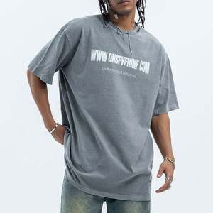 T-shirt surdimensionné personnalisé pour homme 100% coton, imprimé, décontracté, manches courtes, tissu tricoté, impression numérique, 180 grammes - Product Image 4