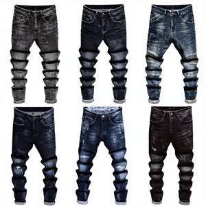 Jeans in Denim a Tema Pop Star, gli Ultimi Jeans in Denim per il 2024, Jeans Strappati con Croce dell'Anima Ribelle - Product Image 1