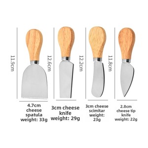 Juego de Cuchillos y Tenedores <span class=keywords><strong>para</strong></span> Queso de Acero Inoxidable 304 con Espátula <span class=keywords><strong>para</strong></span> Cocina, Repostería y Herramientas <span class=keywords><strong>para</strong></span> Tabla de Quesos y Pizza - Product Image 3