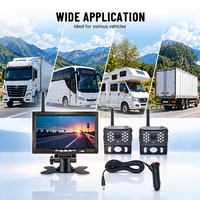 Kit de caméra de recul sans fil avec moniteur 7 pouces, signal numérique 2.4G pour camion, bus, fourgonnette 24V, vision nocturne