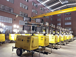 Torre de Iluminación Industrial Hidráulica de 9 Metros con Generador Diésel y <span class=keywords><strong>Cuatro</strong></span> Plataformas - Product Image 2