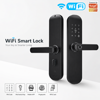 Serrure de porte intelligente Wi-Fi avec commande vocale, minuterie, application et télécommande, verrou électronique intelligent