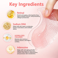 KOEC PDRN Rétinol Caféine Patchs pour les yeux Masque en gel de collagène Anti-âge Cernes Rides Hydratant Soin sous les yeux