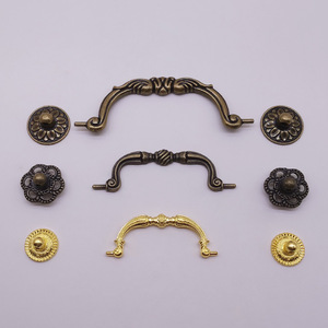 Poignée de meuble de style antique, barre en fer pour tiroir, design européen, accessoire de quincaillerie durable - Product Image 2