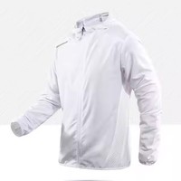 T174 Y6628 Coupe-vent d'été en toile personnalisé de qualité pour hommes, veste d'extérieur mince au design décontracté avec capuche pour la course à pied avec fermeture à glissière