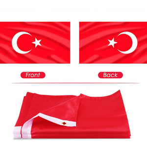 3x5ft Double Face Polyester Imprimé Drapeau Turc Rouge Bannière Nationale du Monde Européen avec Saignement de Couleur Identité de Couleur Nationale - Product Image 5