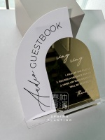 Signe de table de mariage support numéro miroir acrylique or Audio livre d'or signalisation signe de table de mariage