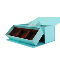 Emballage cadeau en carton à deux niveaux avec couvercle rabattable personnalisé Boîtes à tiroirs à deux niveaux Boîte en papier à double couche avec couvercle magnétique avec boîtes intérieures