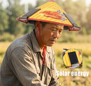 <span class=keywords><strong>Chapeau</strong></span> de paille conique agricole pare-soleil pour agriculteurs, portable, avec chargement solaire USB, <span class=keywords><strong>chapeau</strong></span> parapluie, <span class=keywords><strong>chapeau</strong></span> conique - Product Image 5