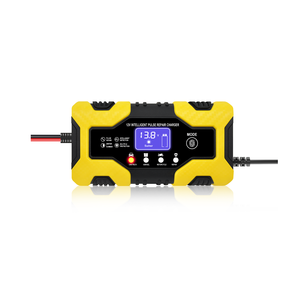 <span class=keywords><strong>Chargeur</strong></span> de batterie intelligent 12V 6A pour voiture, <span class=keywords><strong>moto</strong></span> et scooter, avec écran tactile LCD et fonction de réparation par impulsions, pour batteries au plomb-acide - Product Image 1