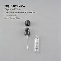 Flacon pulvérisateur rechargeable en verre borosilicate transparent de 2 ml, 3 ml, 5 ml, 10 ml avec bouchon à vis pour échantillons de parfum
