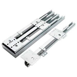 Rail <span class=keywords><strong>coulissant</strong></span> à amortissement en acier laminé à froid de qualité supérieure YENUO - Guides supérieurs et inférieurs robustes <span class=keywords><strong>pour</strong></span> armoire/vin/vitrine - Product Image 2