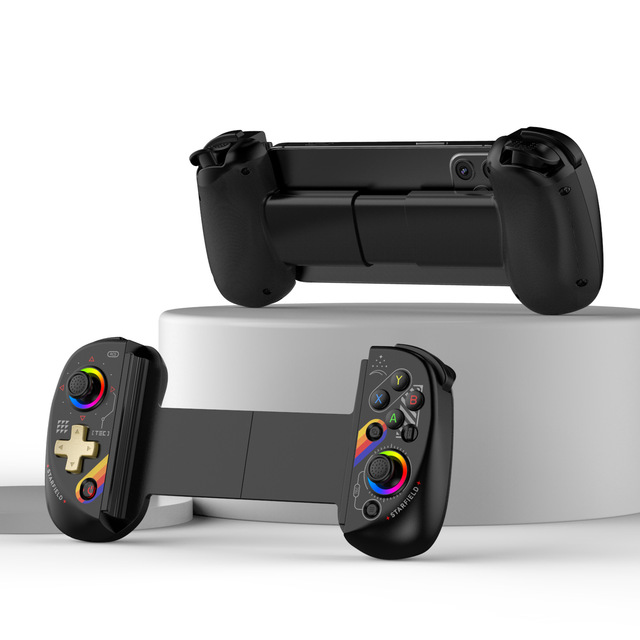 D8 11 INCH Stretchable Game Controller RGB Light BT Telescopic Joystick Controller Mobile Phone Gamepad for Android Phone/IOS