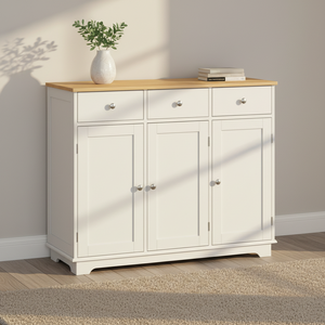 <span class=keywords><strong>Buffet</strong></span> <span class=keywords><strong>de</strong></span> salle à manger moderne en bois avec rangement, étagères réglables, 3 tiroirs, 3 portes - Meuble <span class=keywords><strong>de</strong></span> cuisine multifonctionnel - Product Image 3