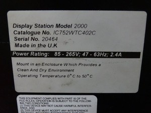 Franco IC752WTC402C stazione di visualizzazione <span class=keywords><strong>2000</strong></span> 85-265V 47-63HZ 2.4A (22562-usato) - Product Image 2