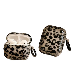 Funda para Auriculares con Estampado de Leopardo Negro Simple, Compatible con Apple AirPods 2/3, para AirPods Pro, Personalizada y Resistente a Golpes - Product Image 5