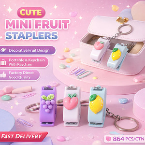 Mini Engrapadora con Forma de Fruta 3D, Uva, Durazno, Limón, Llavero, Engrapadora <span class=keywords><strong>Pequeña</strong></span> Portátil para la Escuela, Oficina, Estudiantes, Papelería, Regalo - Product Image 2