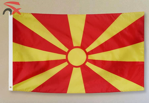 Banderas Nacionales Promocionales <span class=keywords><strong>de</strong></span> Poliéster 100% Impresas 150x90, <span class=keywords><strong>Bandera</strong></span> <span class=keywords><strong>de</strong></span> <span class=keywords><strong>Macedonia</strong></span> <span class=keywords><strong>del</strong></span> <span class=keywords><strong>Norte</strong></span> para Exteriores - Product Image 4