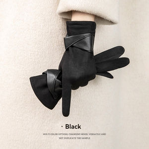 ถุงมือ<span class=keywords><strong>จัก</strong></span>รยานบุนวมกันหนาวที่<span class=keywords><strong>มี</strong></span>โบว์ดีไซน์ให้ความอบอุ่นทำจากโพลีเอสเตอร์และสแปนเด็กซ์หน้าจอสัมผัสและคุณสมบัติกันลม - Product Image 4