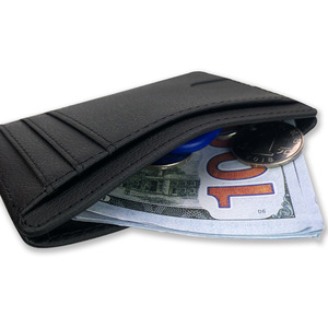 Trending Slim RFID Bloqueio Cartão De Crédito Titular Fibra De Carbono Couro Frente Bolso Carteira para Homens Mulheres Meninas - Product Image 5