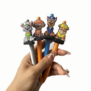 شعار مخصص الترويجية لينة PVC قلم حبر جاف مجموعة لطيف الكرتون الجملة الأقلام المواد البلاستيكية تخصيص قلم - Product Image 5